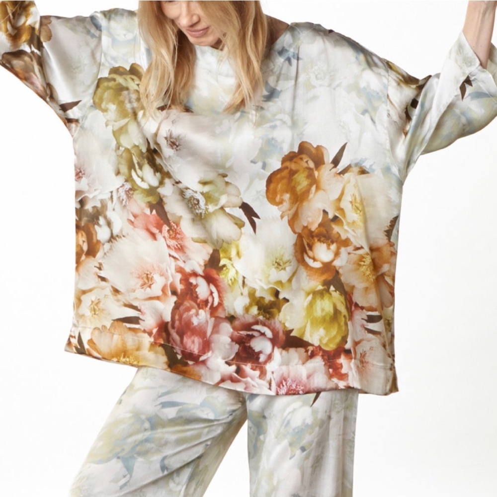 Bryn Walker The Resort Silk Borghese Floral Top